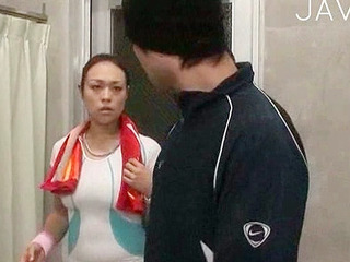 Japanese slut sucking a big dick with passion